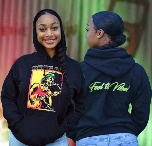 Wearable Art- Reggae Feel The Vibe Hoodies 002