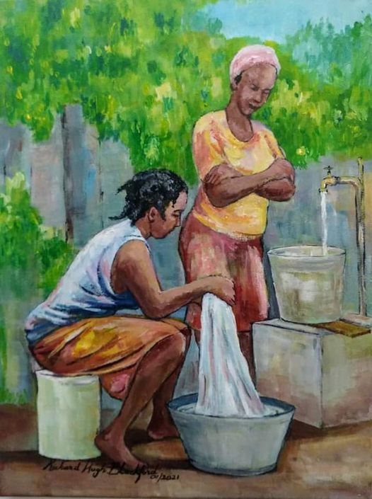 Giclee Print on Canvas-Wash Day 002