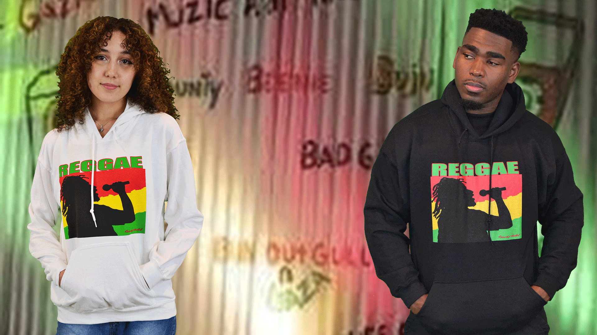 Wearable Art- Reggae Hoodies 001